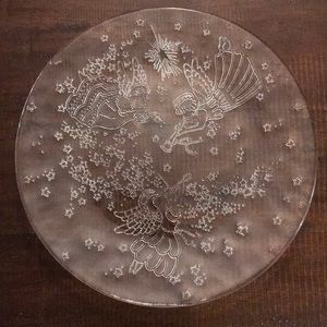 Vintage Christmas Angels and Stars Serving Plate